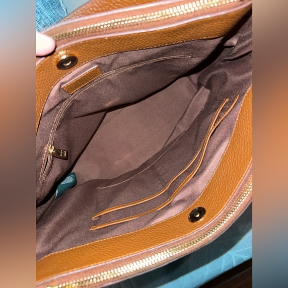 Lauren Ralph Lauren $498 Pebble Leather Doublr Zip  Hobo Shoulder Bag - Picture 15 of 17